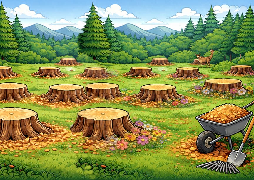 Pocono Mountains landscape — contact Pocono Stump Busters for stump grinding service in Pennsylvania